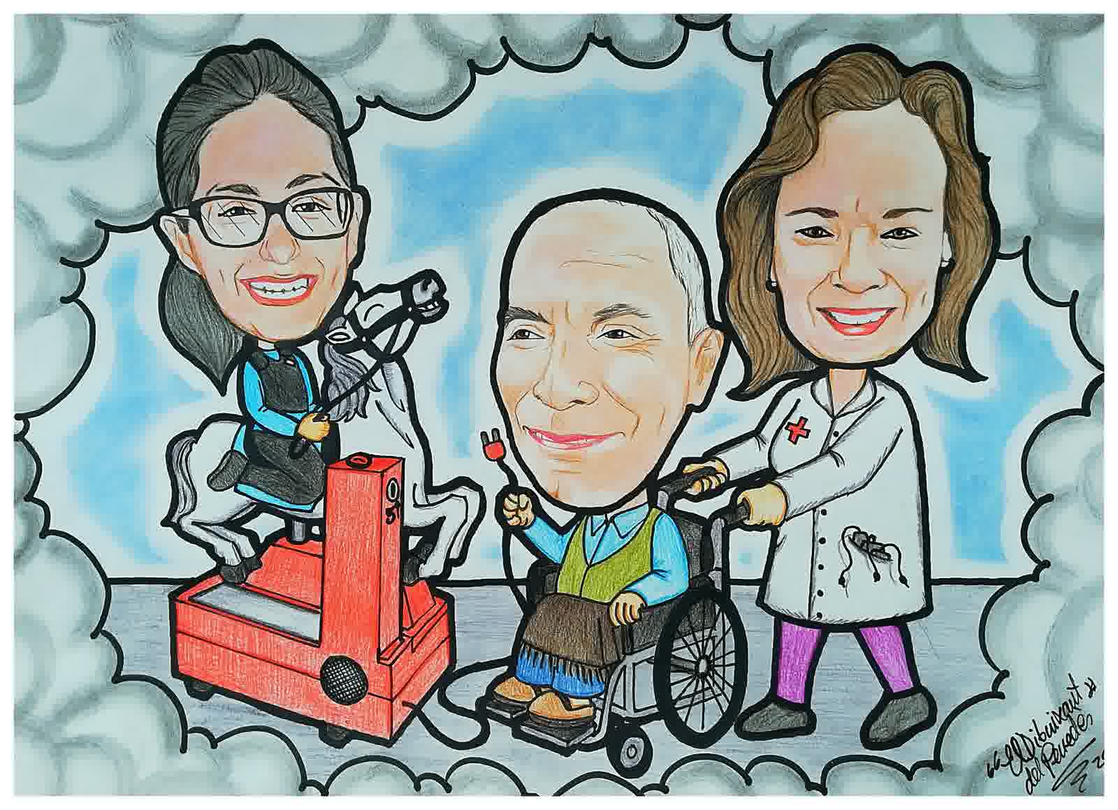 Caricatura familiar temàtica